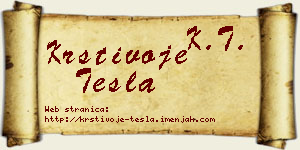 Krstivoje Tesla vizit kartica